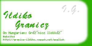 ildiko granicz business card